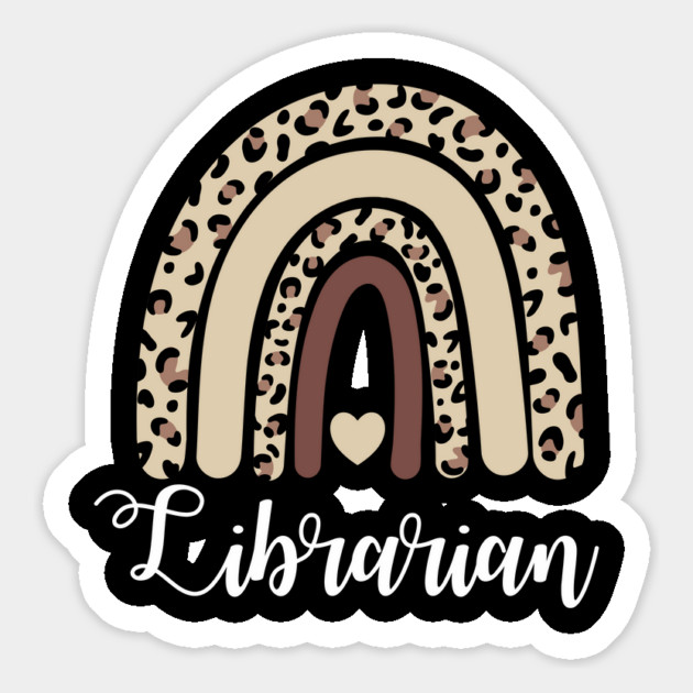 Librarian Rainbow Boho Leopard Library Book Lover Magnet by creative