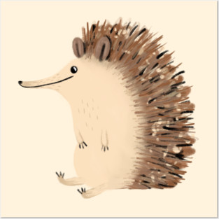 Happy Hedgehog Sketch Posters and Art