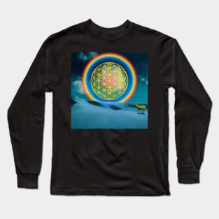 Sacred Geometry - Flower of Life - Night of Wonders Long Sleeve T-Shirt