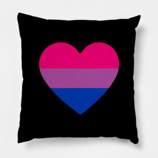 Bisexual Pride Heart Pillow