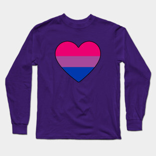 Bisexual Pride Heart Long Sleeve T-Shirt