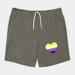 Non-Binary Pride Heart Shorts