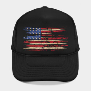 American Flag Distressed Retro Vintage Hat