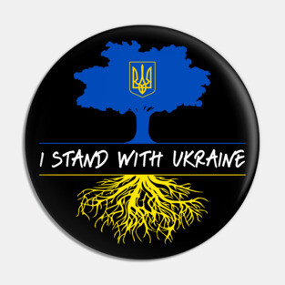 I Stand With Ukraine Support Ukraine Ukrainian Tree Pin