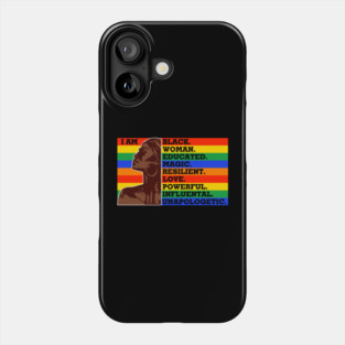 I am a black woman, Black Queen, Black Girl Magic Phone Case