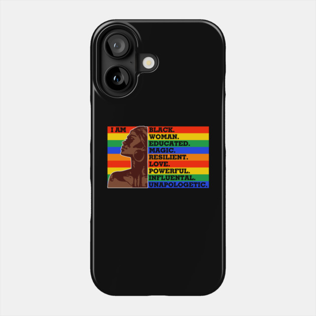 I am a black woman, Black Queen, Black Girl Magic Phone Case by UrbanLifeApparel
