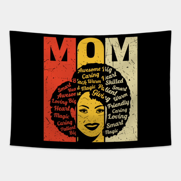 Black Mom, Mothers Day, Black Girl Magic Tapestry by UrbanLifeApparel