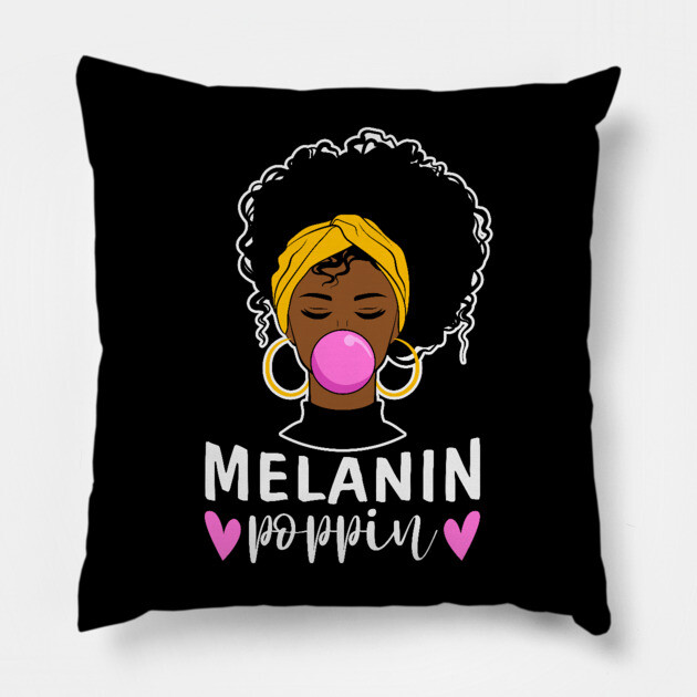 Melanin Poppin Pillow by UrbanLifeApparel