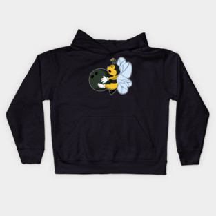 Bee Bowling Bowling ball Kids Hoodie