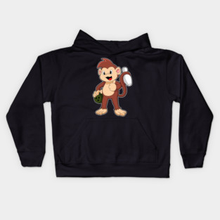 Monkey Bowling Bowling ball Kids Hoodie