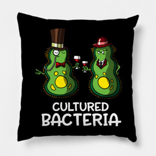 Biology Cultured Bacteria Joke Pillow