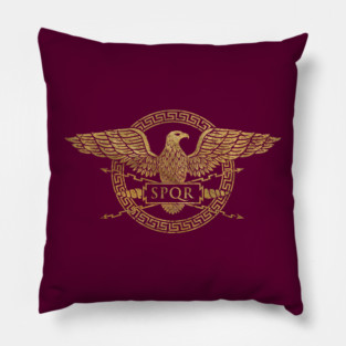 SPQR Roman Empire Eagle Emblem Pillow