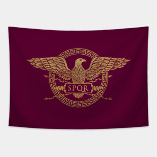 SPQR Roman Empire Eagle Emblem Tapestry