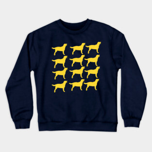 Crowd of Yellow Lab Silhouette Crewneck Sweatshirt