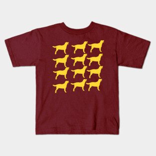 Crowd of Yellow Lab Silhouette Kids T-Shirt