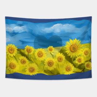 Love and Prayers for Ukraine Tapestry