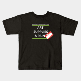 art supplies and pain Kids T-Shirt