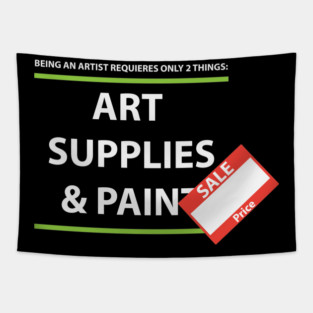 art supplies and pain Tapestry