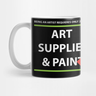 art supplies and pain Mug