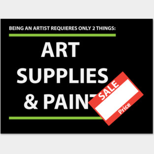 art supplies and pain Posters and Art