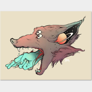 Good Luck Crossed Fingers And Wolf Art Posters and Art