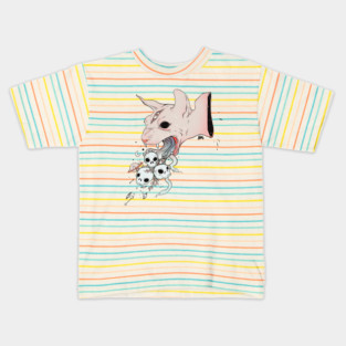 Sphynx Cat With Skulls Kids T-Shirt