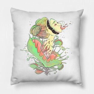 Artwork Of Venus Fly Trap Woman Pillow