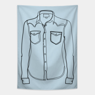 Denim Shirt Tapestry