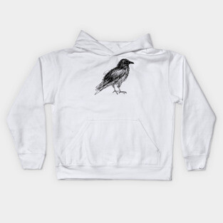 Crow (black) Kids Hoodie