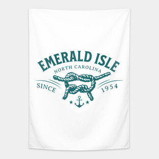 Emerald Isle, NC Beach Knot Summer Vacation Tapestry