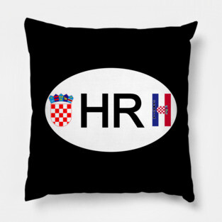 Croatia car country code Pillow