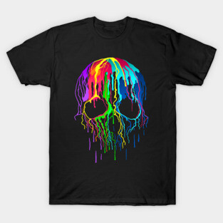 Colorful Drip Skull T-Shirt