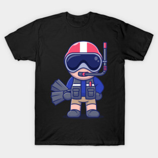Rescue Swimmer Cartoon Fun Size T-Shirt