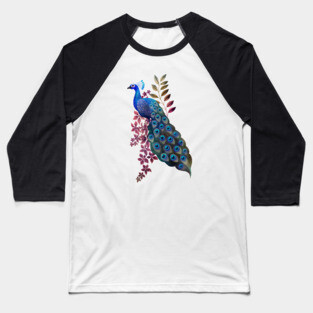 Peacock Paradise Baseball T-Shirt