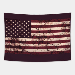 Vintage American Flag Tapestry