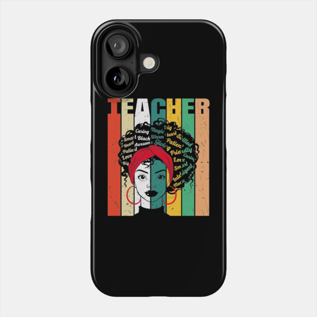 Black Teacher, Mothers Day, Black Girl Magic Phone Case by UrbanLifeApparel