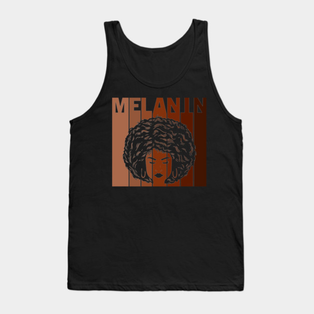 Melanin, afro, black woman, African American, Black Girl Magic Tank Top by UrbanLifeApparel