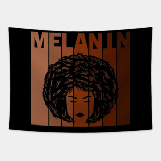 Melanin, afro, black woman, African American, Black Girl Magic Tapestry