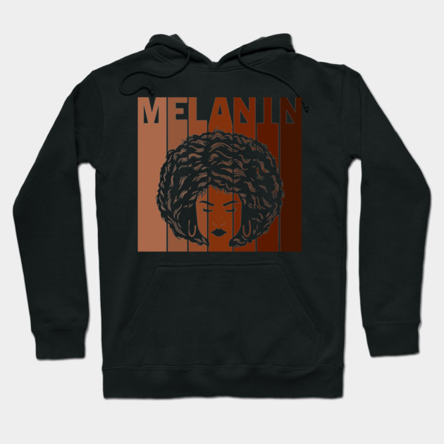 Melanin, afro, black woman, African American, Black Girl Magic Hoodie by UrbanLifeApparel