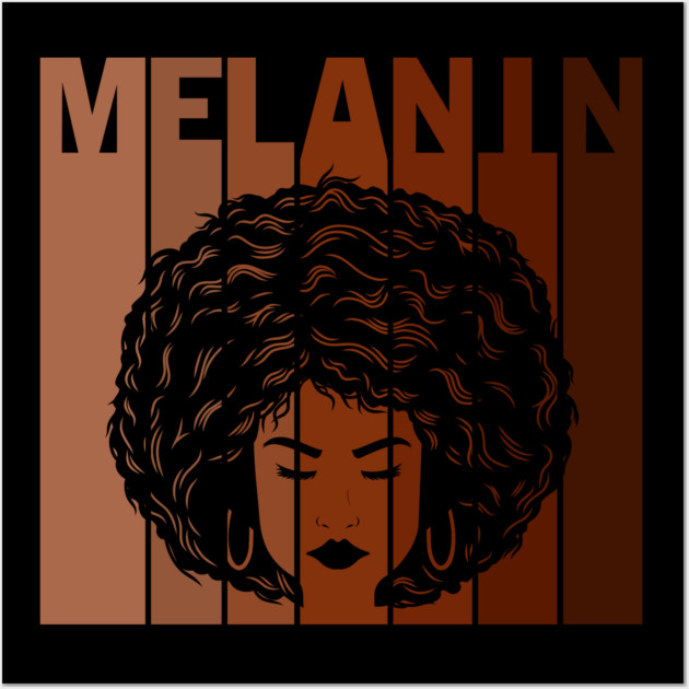 Melanin, afro, black woman, African American, Black Girl Magic Wall Art by UrbanLifeApparel