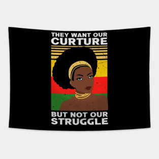 They want our Culture but not our struggle, african american, Black Lives Matter Tapestry