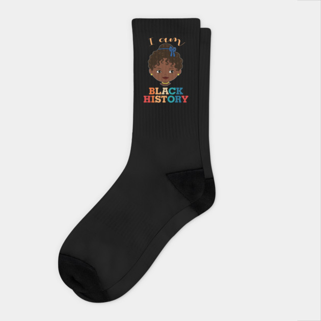 I am Black History, African American, Afrocentric, Black Girl, Black Culture, Black Woman Socks by UrbanLifeApparel