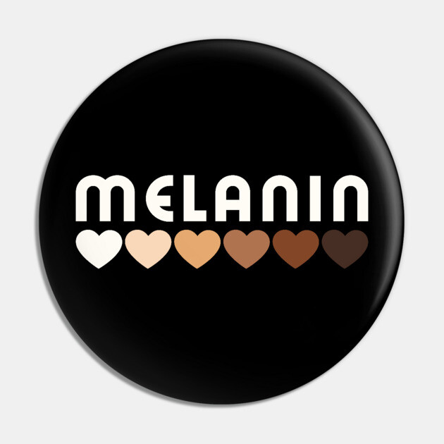 Melanin, hearts, afro, black woman, African American, Black Girl Magic Pin by UrbanLifeApparel