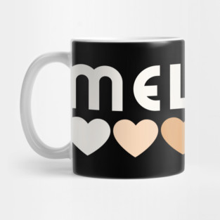 Melanin, hearts, afro, black woman, African American, Black Girl Magic Mug
