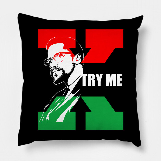 Malcolm X, Black Lives Matter, African American, Black Girl Magic Pillow by UrbanLifeApparel