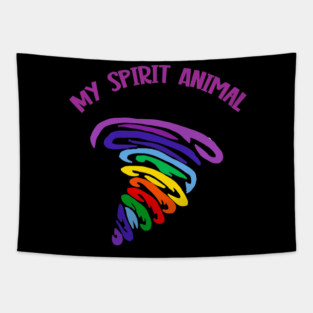 Cool Tornado Spirit Animal Cartoon Tapestry