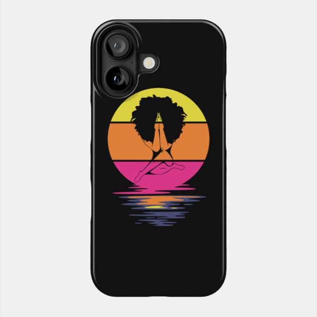 Praying Afro Girl, Black woman, Natural Hair, Black Queen Phone Case by UrbanLifeApparel