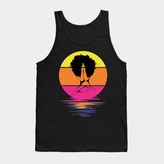 Praying Afro Girl, Black woman, Natural Hair, Black Queen Tank Top by UrbanLifeApparel