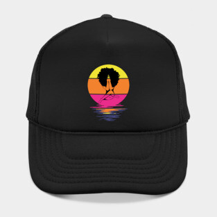 Praying Afro Girl, Black woman, Natural Hair, Black Queen Hat