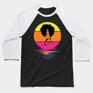 Praying Afro Girl, Black woman, Natural Hair, Black Queen Baseball T-Shirt
